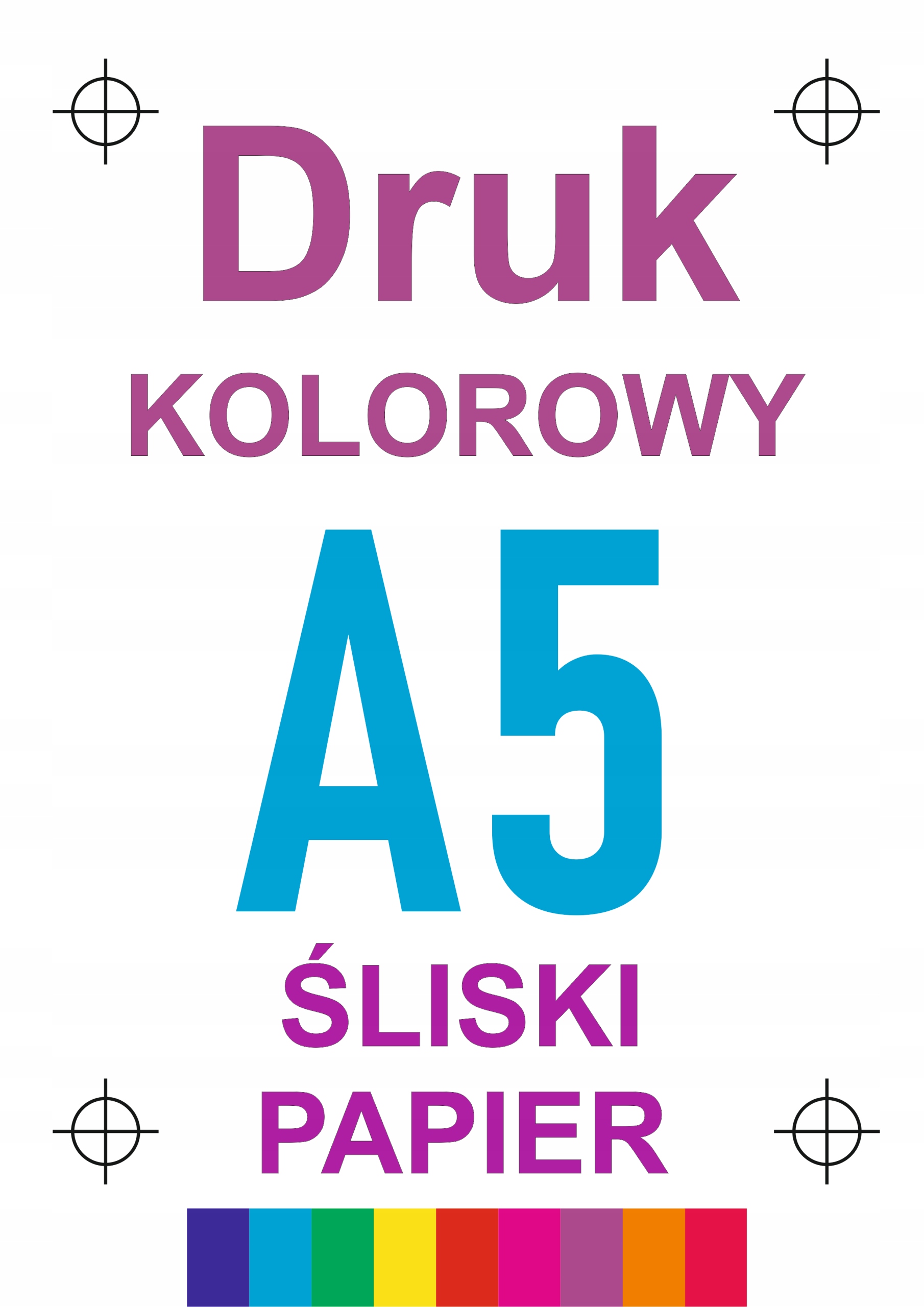 

Wydruk druk kolorowy ulotka A5 200 szt kreda 115g