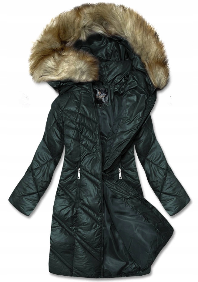 Bunda Kapuce H-97-2 Tmavě Zelená XXL (44)