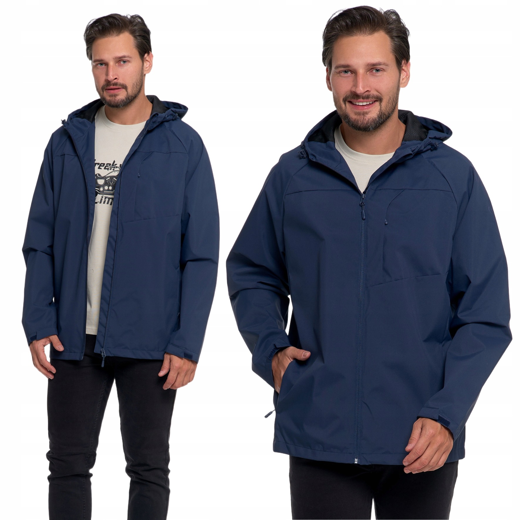 Přechodová Dešťová Bunda S Kapucí Unisex Moraj, Tmavě Modrá, Velikost XXL
