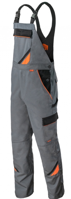 Spodnie robocze ogrodniczki monterskie wzmacniane siwe Professional grey 64