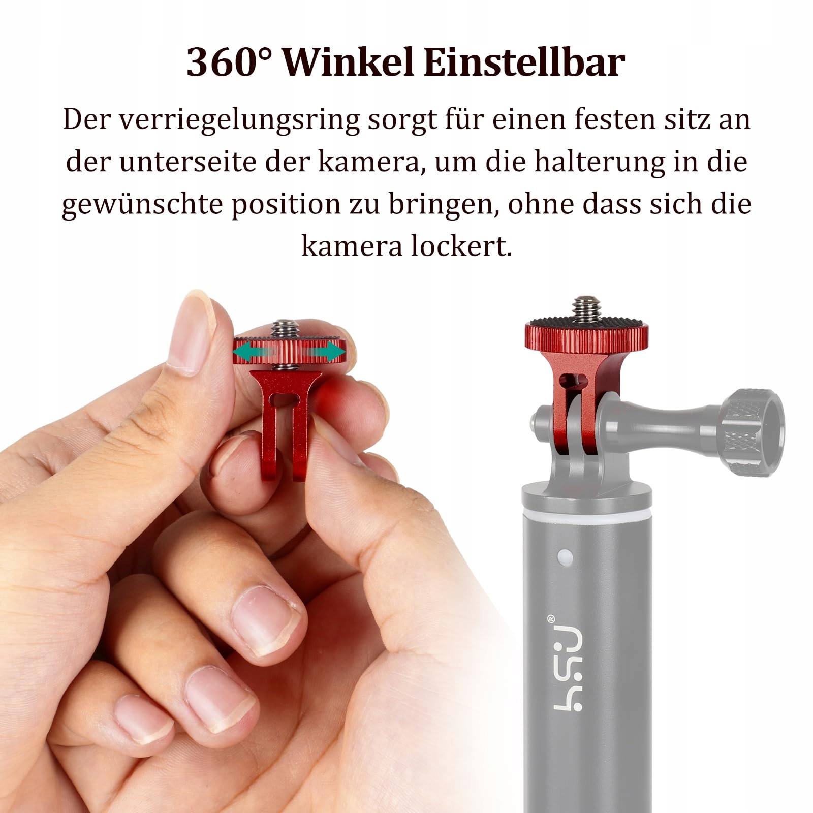 HSU Aluminiowy Adapter Stojaka Do Kamer Insta360 X4 X3 X2 2 Sztuki — miniatura 4