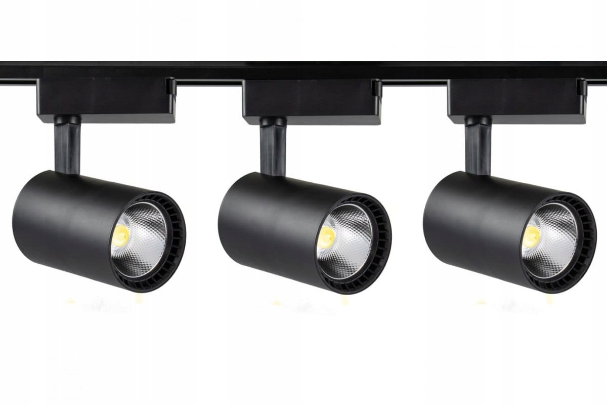 Oświetlenie Szynowe LED 3x Lampa Reflektor 20W 6000K Szynoprzewód 1,5m 1F