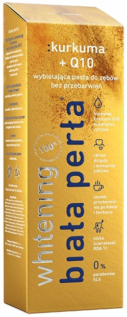 

Biała Perła Pasta Wybielająca Kurkuma Q10 75ML