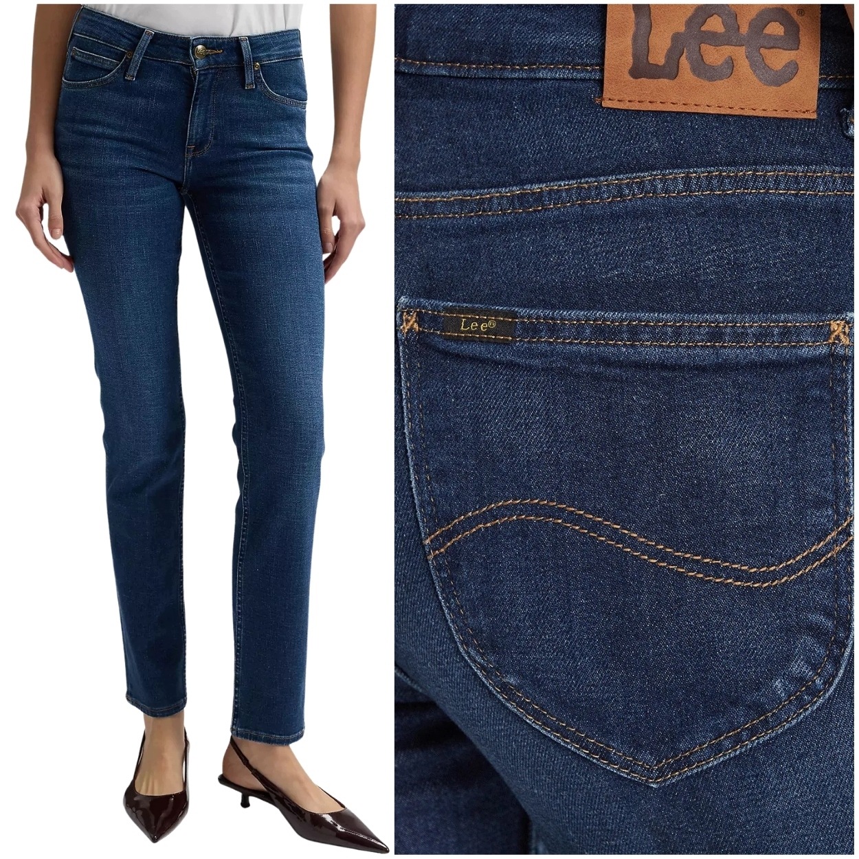 Lee Elly slim Ivy Wash jednoduché dámské džínové kalhoty W27 L33