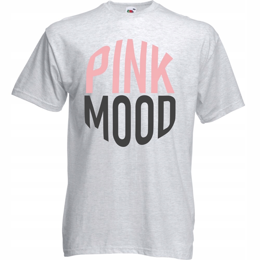

Koszulka pink mood różowy róż M ash szara