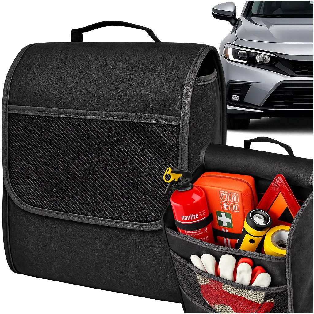 Organizer Samochodowy Do Samochodu Auta Bagażnika Na Rzepy Torba Z Uchwytem