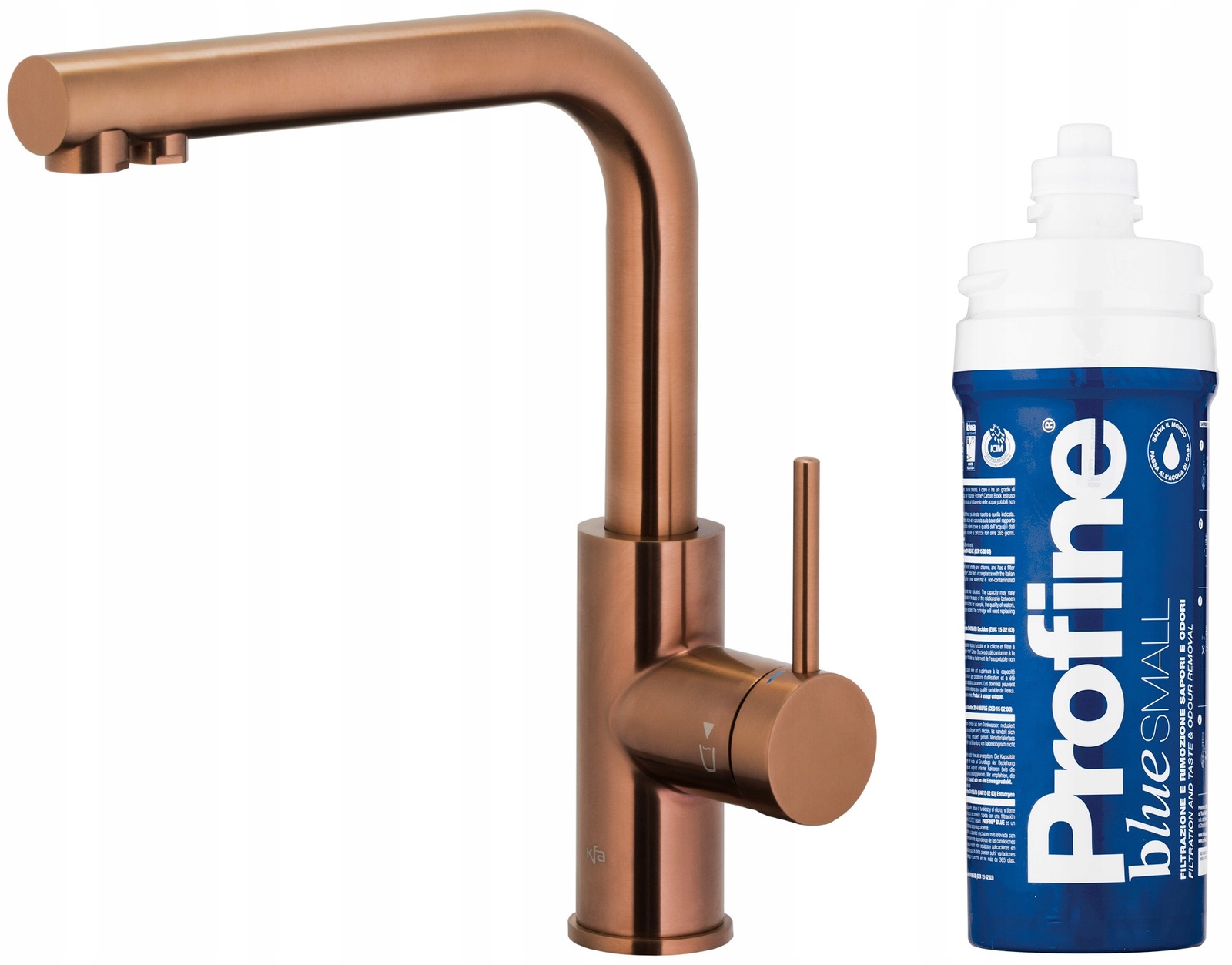 Kuchynská batéria Kfa Duero Pure Basic Profine Blue S, Kefová Čierna Ružové Zlato