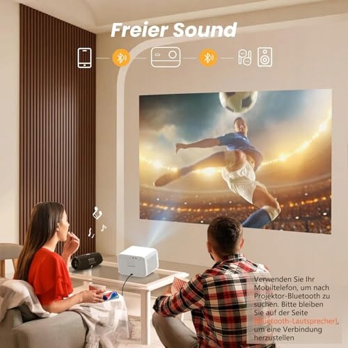 JBL Projektor LED 1080P WiFi6 Bluetooth 5.1 Autofokus Dla TV Stick — miniatura 6