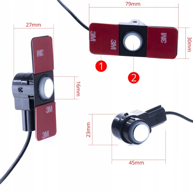CZUJNIKI PARKOWANIA OEM białe 4 sztuki + buzzer Model EPP BUZZER OEM WHITE
