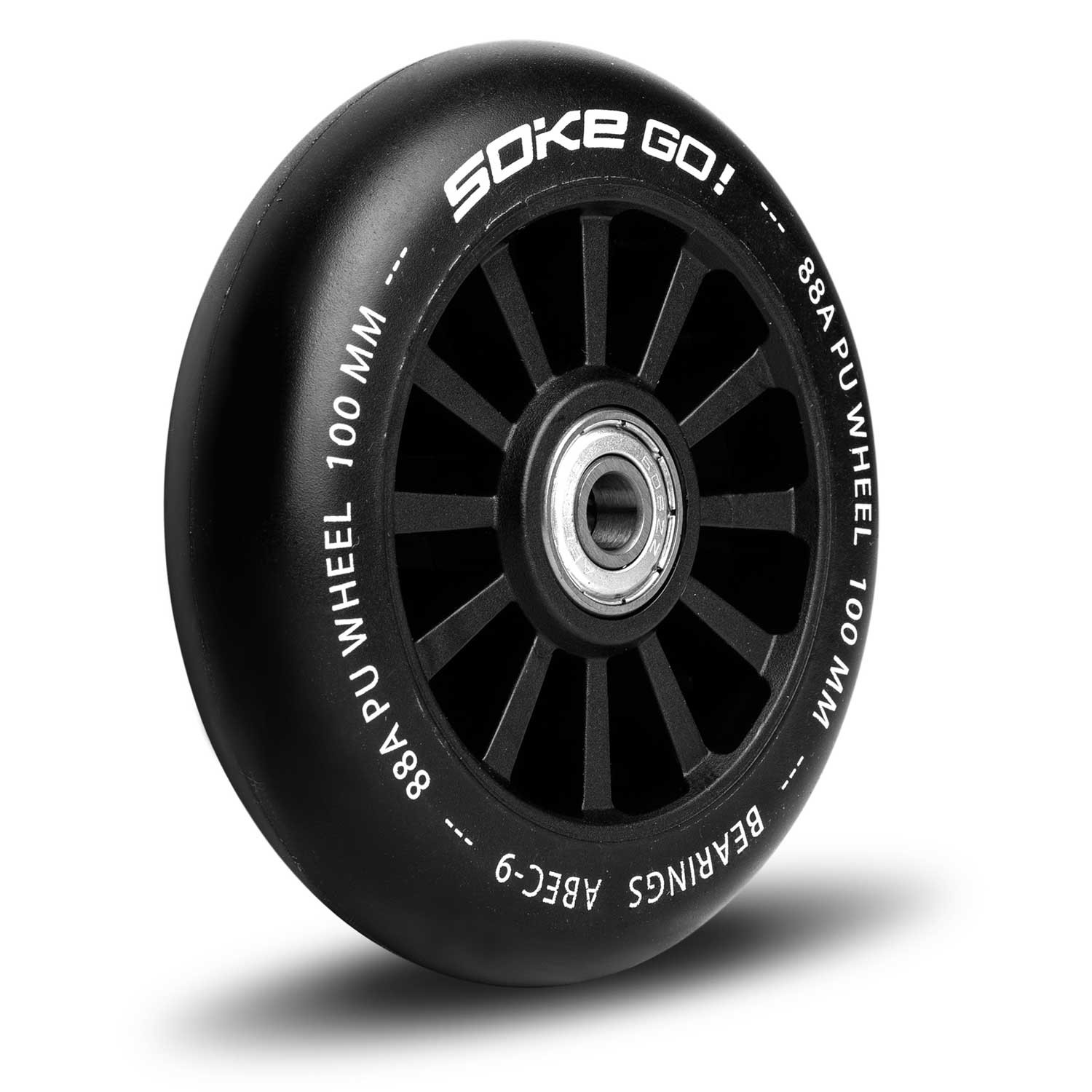 Kółka do hulajnogi 100 mm czarne 2 szt Liczba sztuk 2 szt.