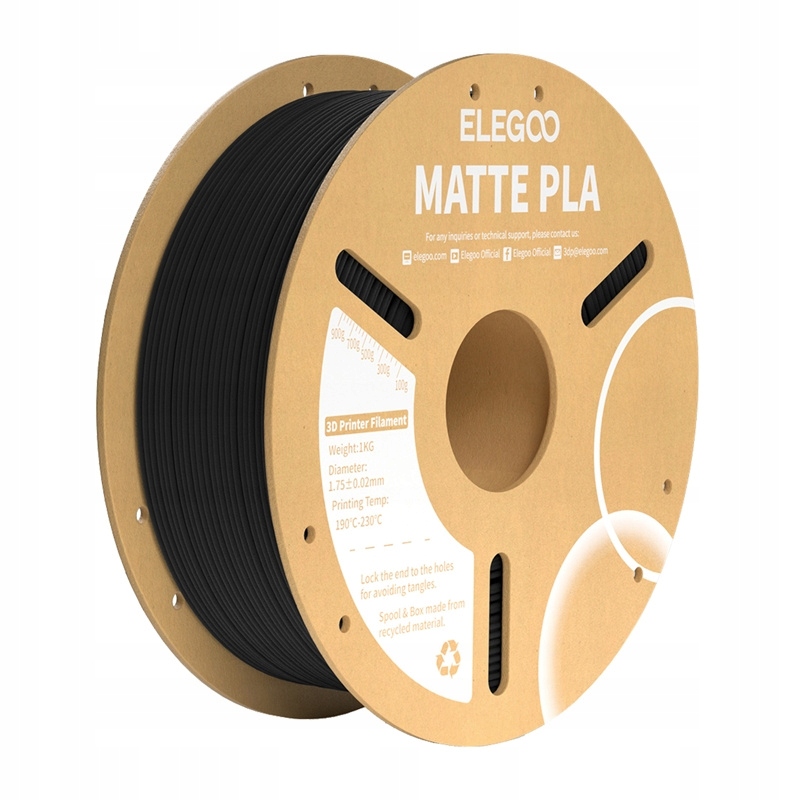 Elegoo PLA Matte 1,75mm Czarny
