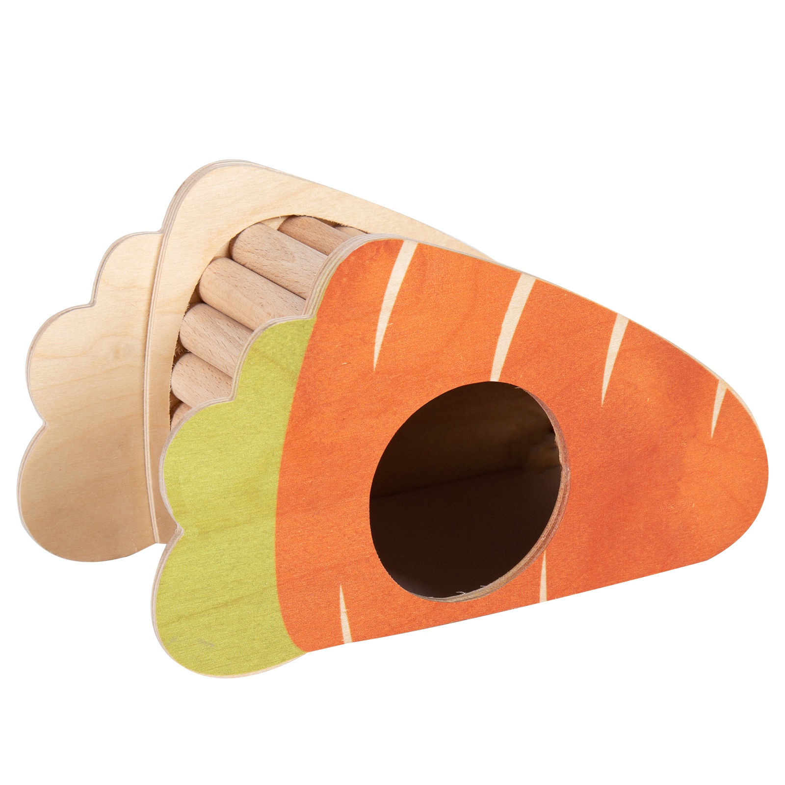 Levně Oiibo Dřevěný Domeček ER69 Domek Pro Hlodavce