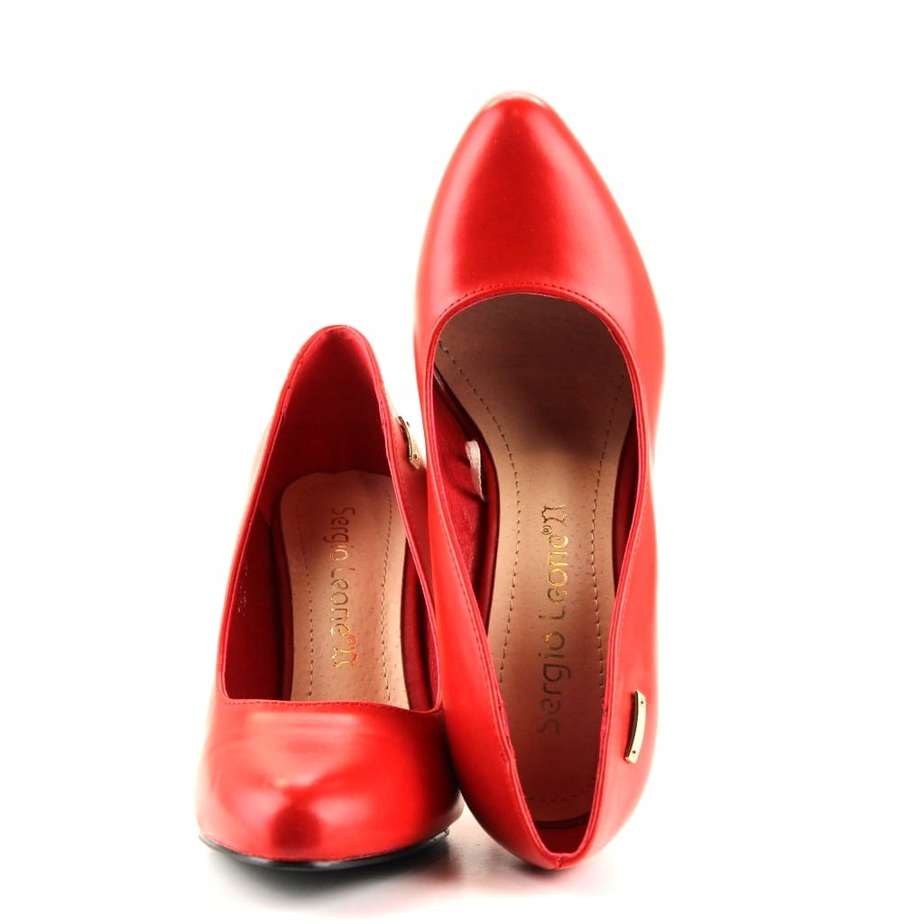 iBUTY CZÓŁENKA SERGIO LEONE 1457 CZERWONE MAT 36 Marka Sergio Leone