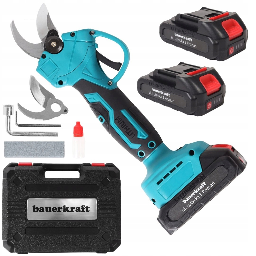 Záhradné akumulátorové nožnice elektrický nôž na vetvy živého plota 21V Bauerkraft