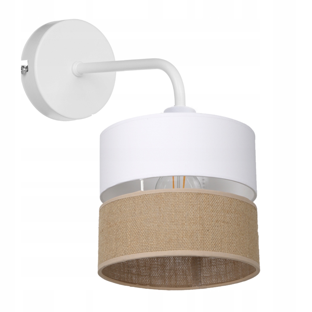 

Lampa Ścienna Kinkiet Juta Boho Jutowa Duo Pasy