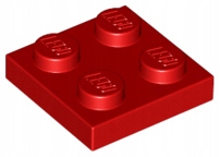 

Lego 3022 Czerwona 2x2 plate płytka 2szt Nowy