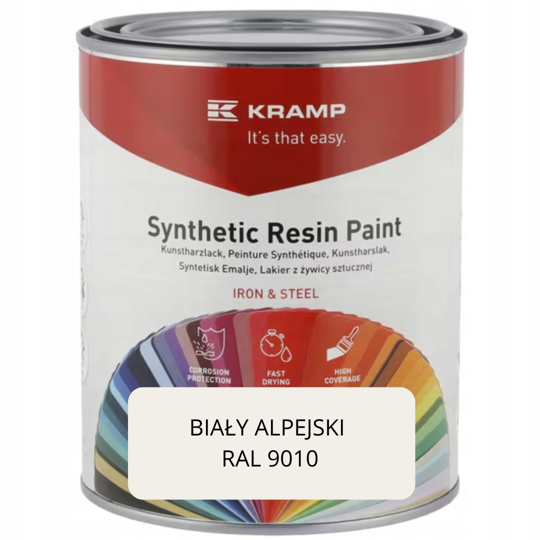 Kramp Lakier Do Maszyn 1L Biały Ral 9010 Na Bazie Żywicy Syntetycznej