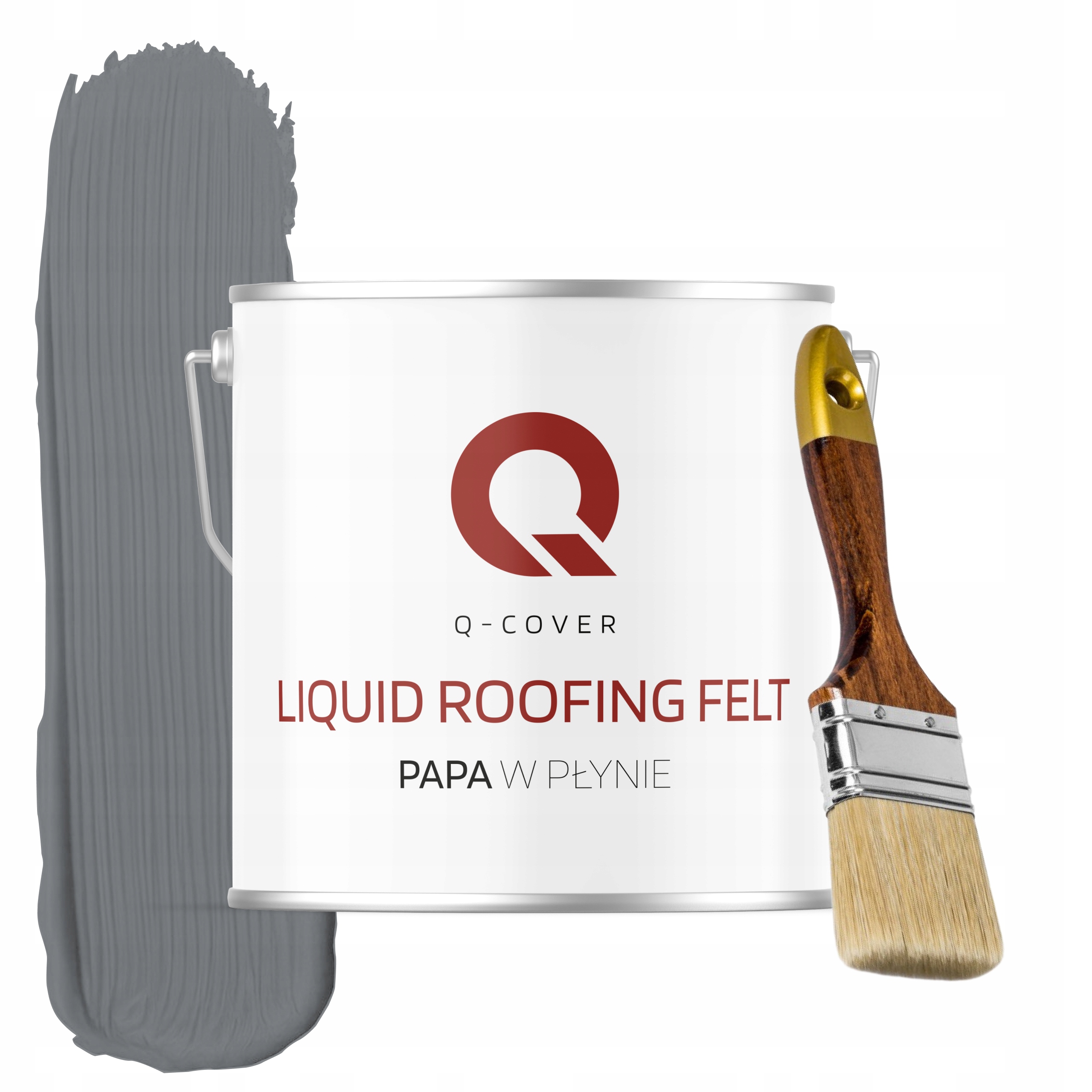 Tekutý tmel 5 kg Spolehlivý pro plechovou střechu Šedý štětec