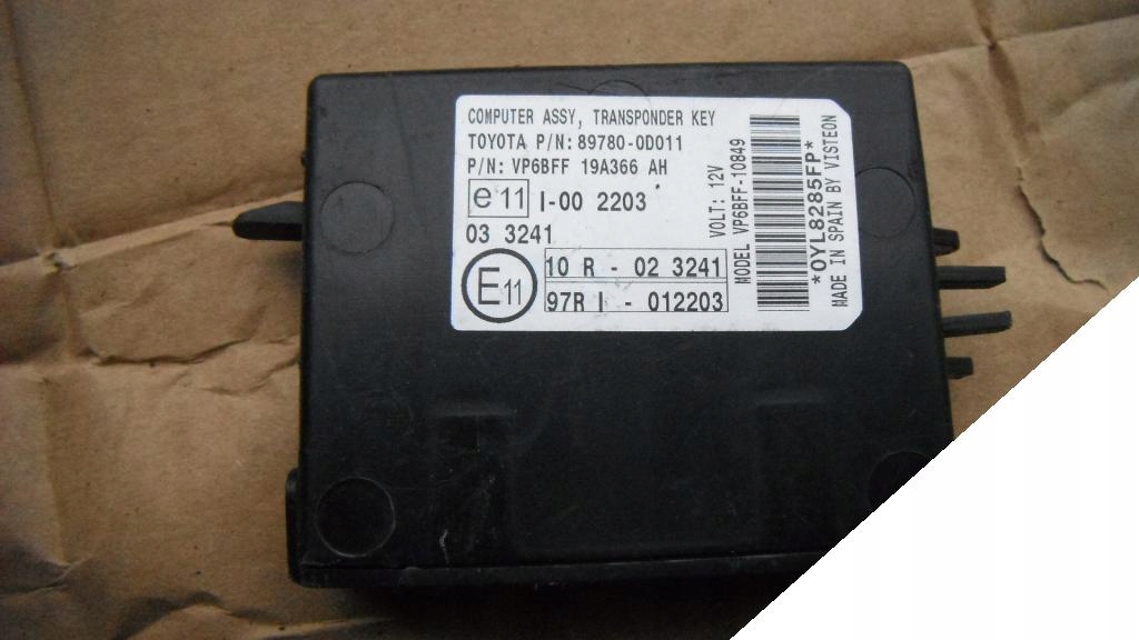 YARIS 2 II 06- IMMO MODUŁ TRANSPONDER 89780-0D011
