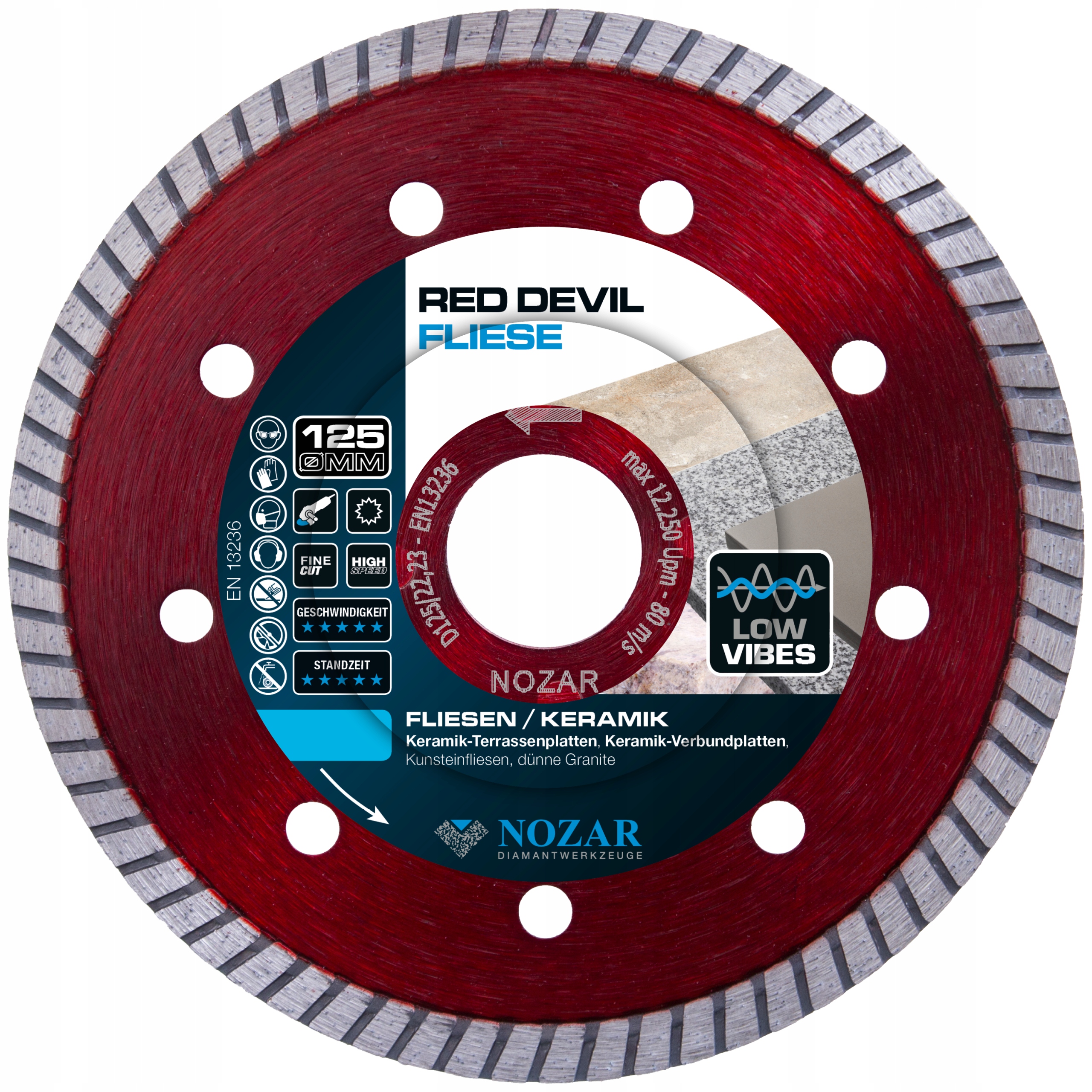 Diamantový kotouč Nozar Red Devil Fliese 125 mm