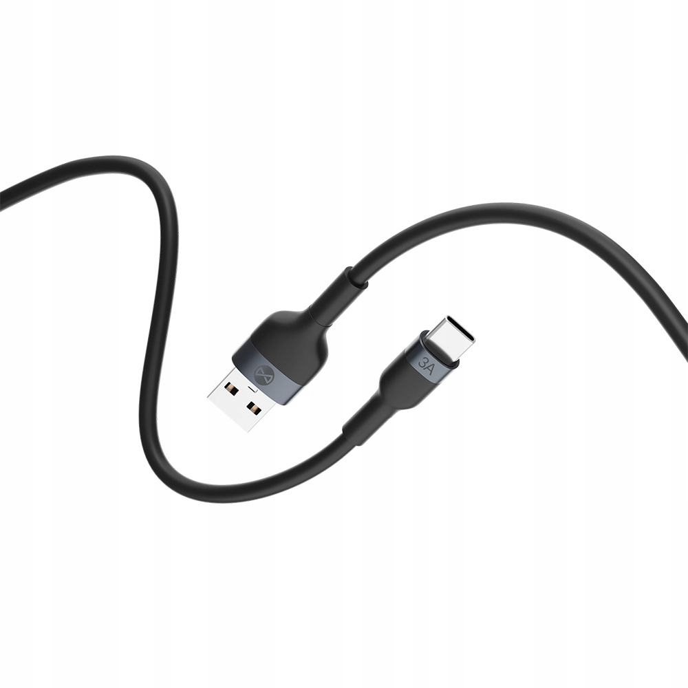 Forever kabel Flexible Usb Usb- C 1,0 m 3A czarny Forever