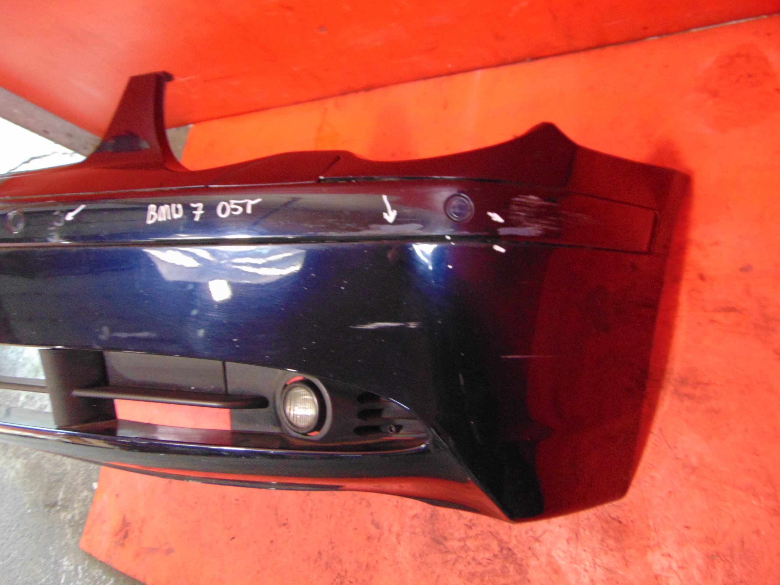 BMW 7 E65 01-05 front bumper front sensors PDC NACHTBLAU METALLIC 490