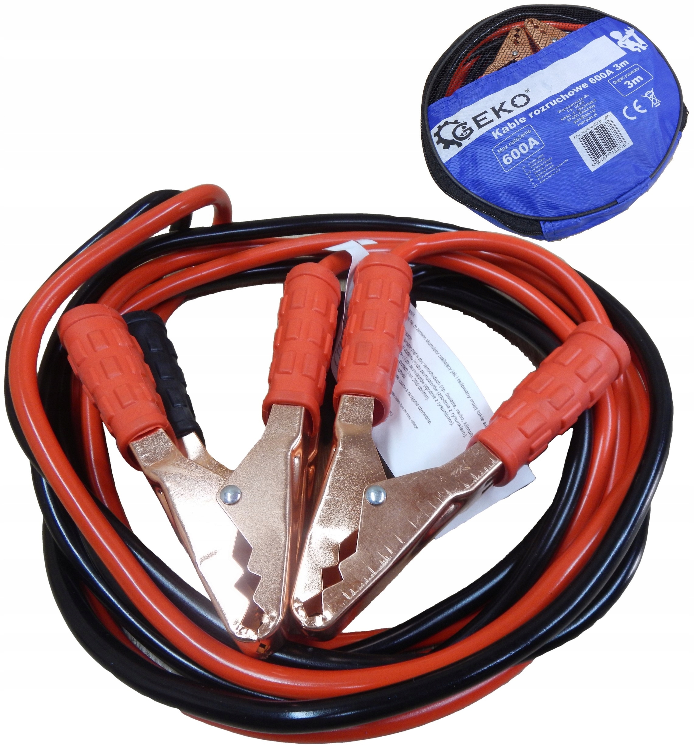 

Przewody Kable rozruchowe 600A 3m +Etui Solidne