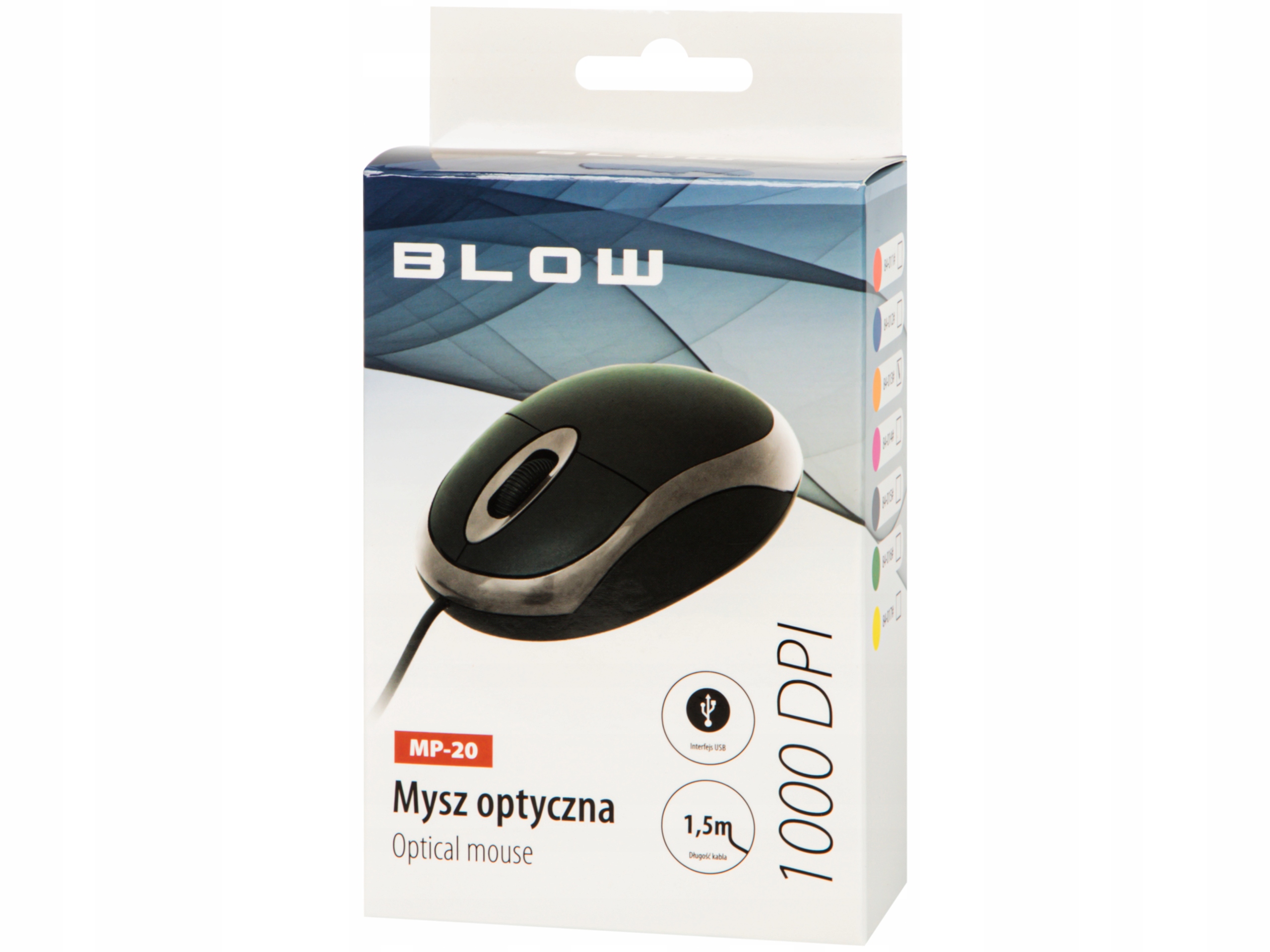 MYSZ OPTYCZNA MYSZKA PRZEWODOWA USB 1000 DPI DO KOMPUTERA LAPTOPA CICHA Kod producenta 84-011