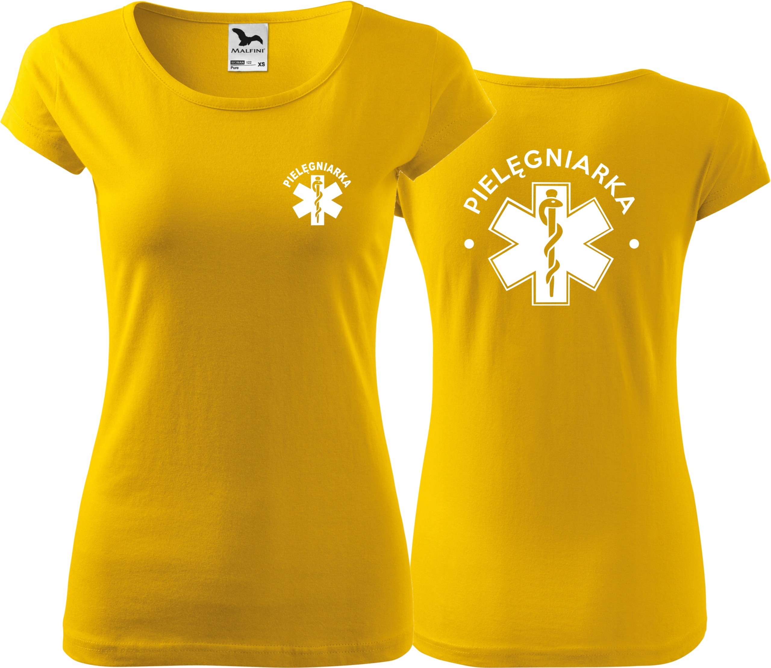 

Żółta Koszulka medyczna damska Pure Pielęgniarka