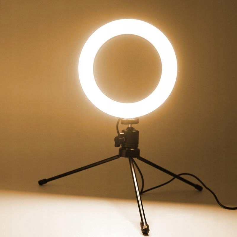 LAMPA LED PIERŚCIENIOWA 16CM DO MAKIJAŻU ZDJĘĆ TIKTOK STREAMOWANIE Źródło światła LED