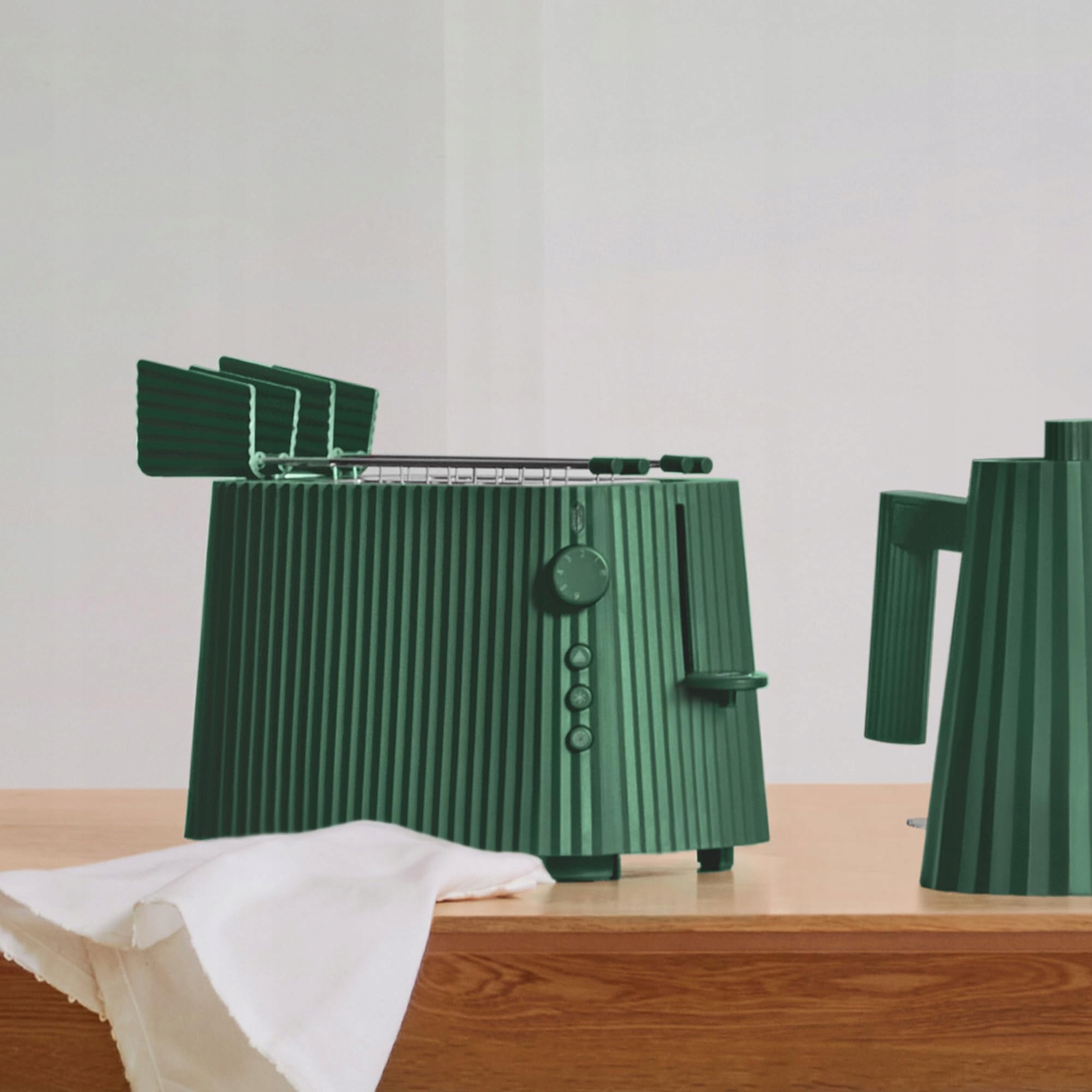 ALESSI Plissé Toster Zielony 850W, 6 Poziomów, Europejska Wtyczka — miniatura 5