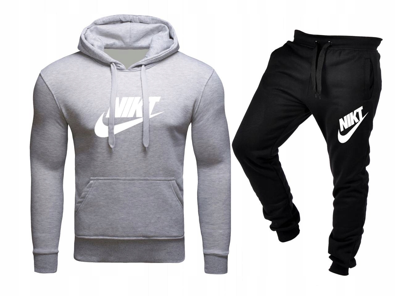 Tepláková Souprava Teplákovka Nikdo Mikina A Kalhoty Šedá Černá L