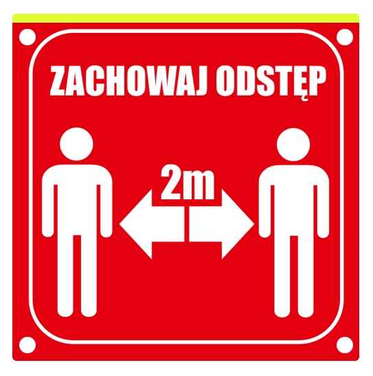 Tabliczka Informacyjna Zachowaj odstęp 2 metrów Kod producenta tic024
