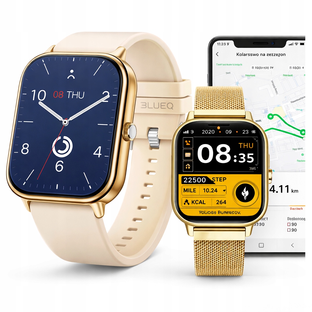 Chytré Hodinky Dámské Vodotěsné Hodinky Pl Menu Hovorů Smart Watch 2 Řemínky