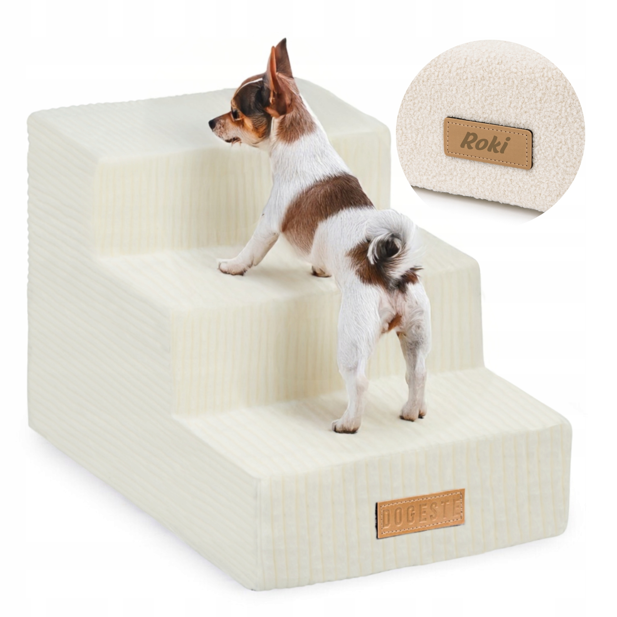 Schody pro psa kočku Schody 3 stupně rampa plošina 32 cm Gravírování jméno Bonus