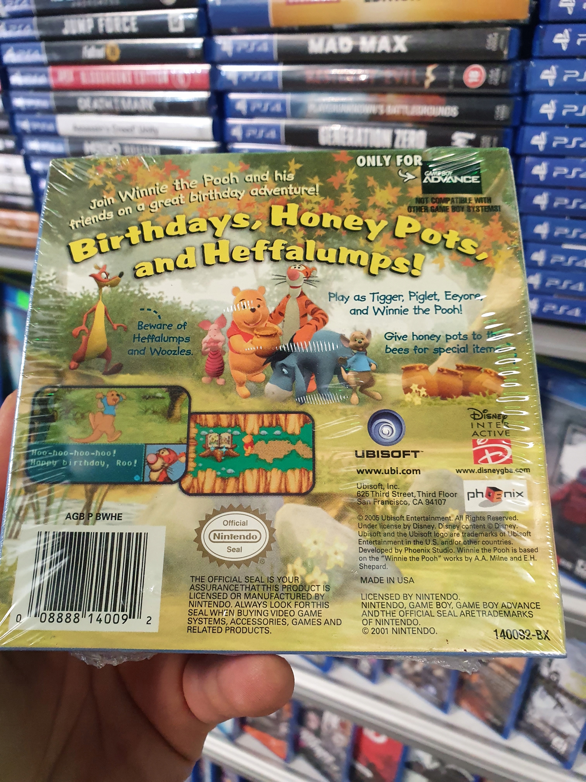 WINNIE THE POOH'S RUMBLY GBA GAME BOY ADVANCE NOWA Tematyka zręcznościowe