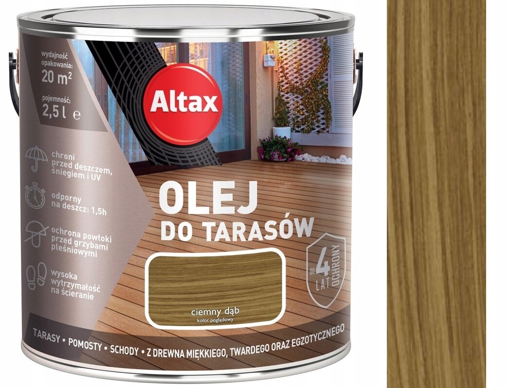 Altax Olej Na Terasy A Dřevo 2,5 L Dub Tmavý