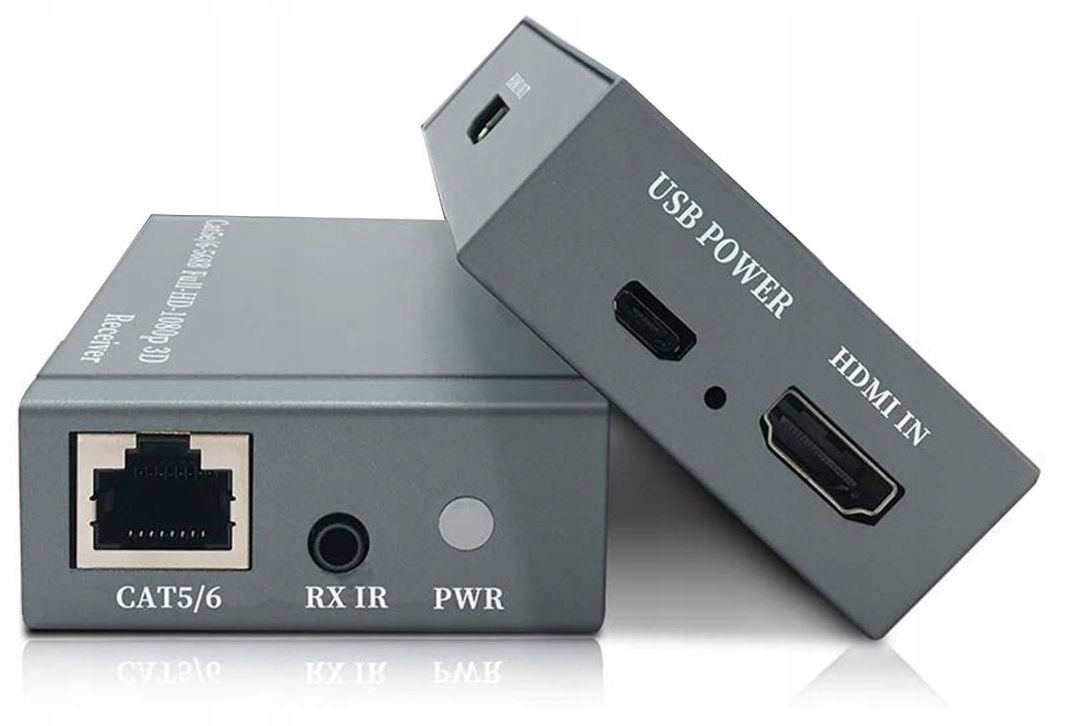 Konwerter HDMI - LAN RJ45 60m Przedłużacz Extender Marka Spacetronik