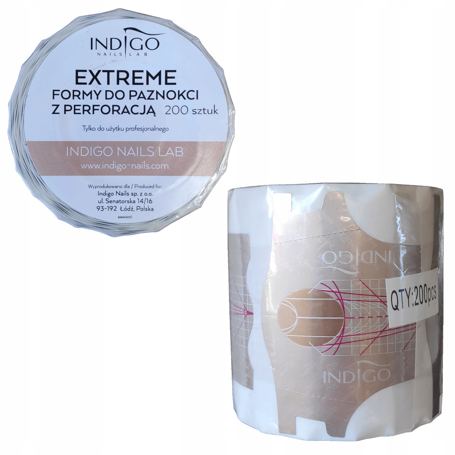 Indigo šablony Extreme 200 formy pro prodlužování