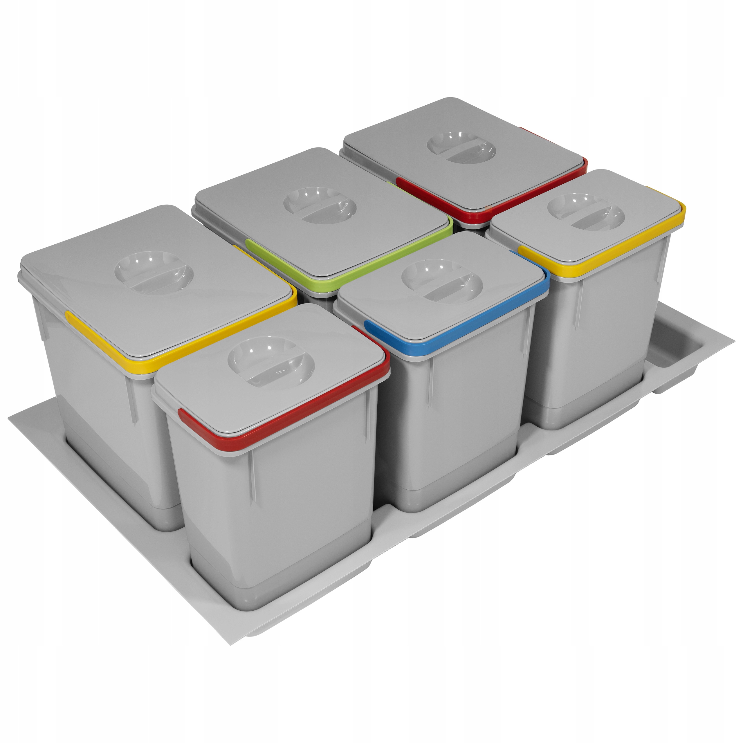 Kosz na śmieci segregator Rubio do szuflady 90 3x15L 3x7L Amix Szary