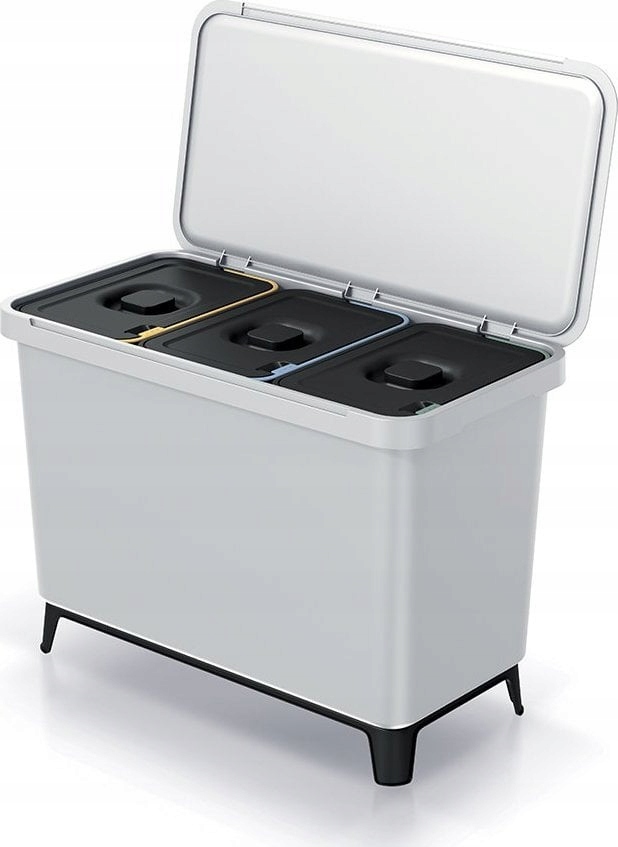 Kosz na śmieci Prosperplast do segregacji biały (NKS45W3427C)