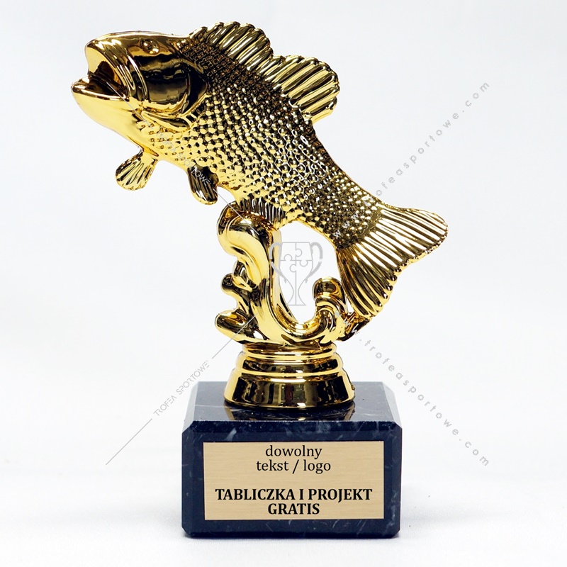 statuetka RYBA PZW wędkarstwo BIG FISH 12cm +grawer GRATIS