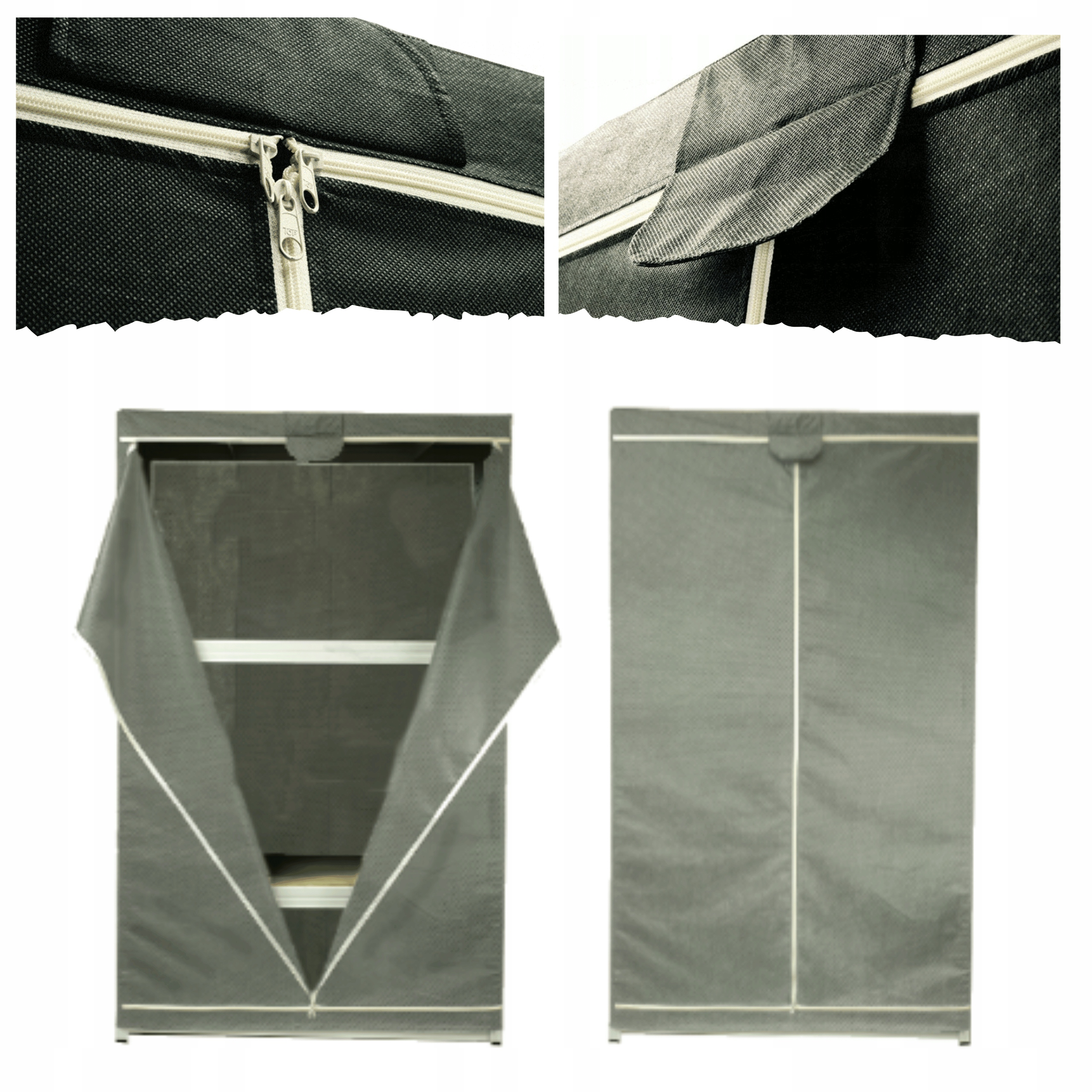 Ochranný obal na regál 106x50x50 cm, pouzdro na stojan Šedé, Odolné