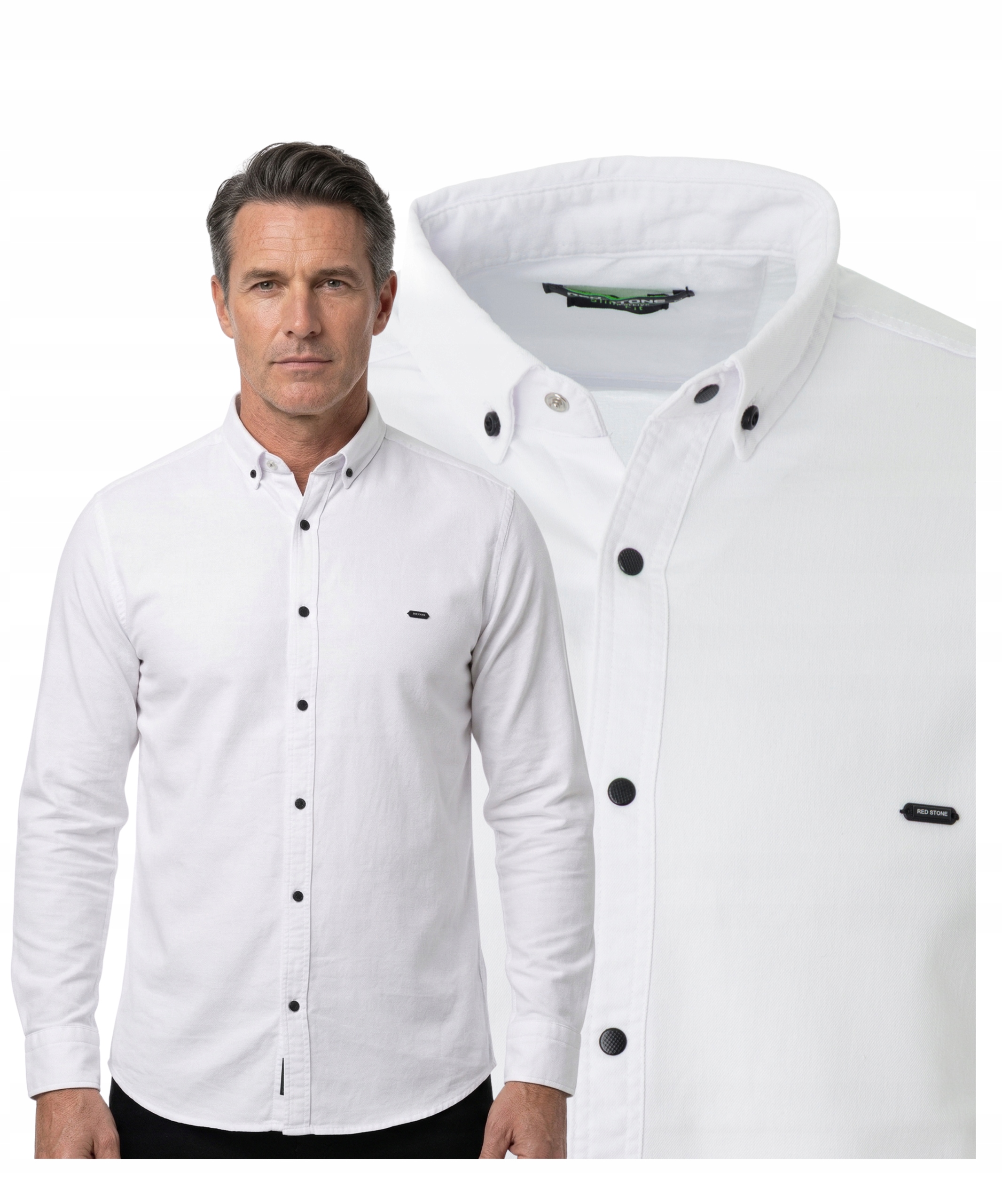 bluzka męska z długim rękawem Polo rozpinana koszula Bawełna Roz XXL gładka