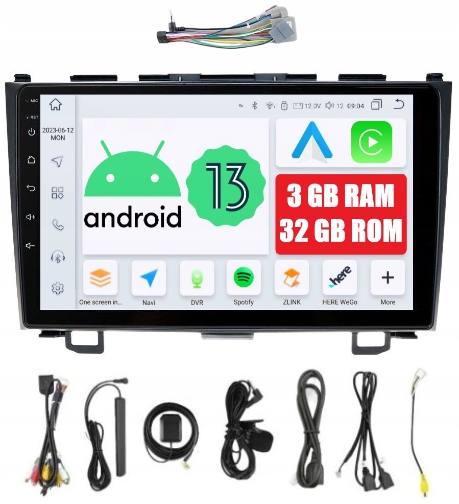 Navigace Rádio 2DIN Android Honda Crv Cr-v 3 III 3/32 Gb Dsp Carplay Lte