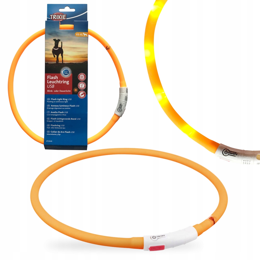 

Opaska Obroża Świecąca Led psa Trixie Usb Xs-xl 70