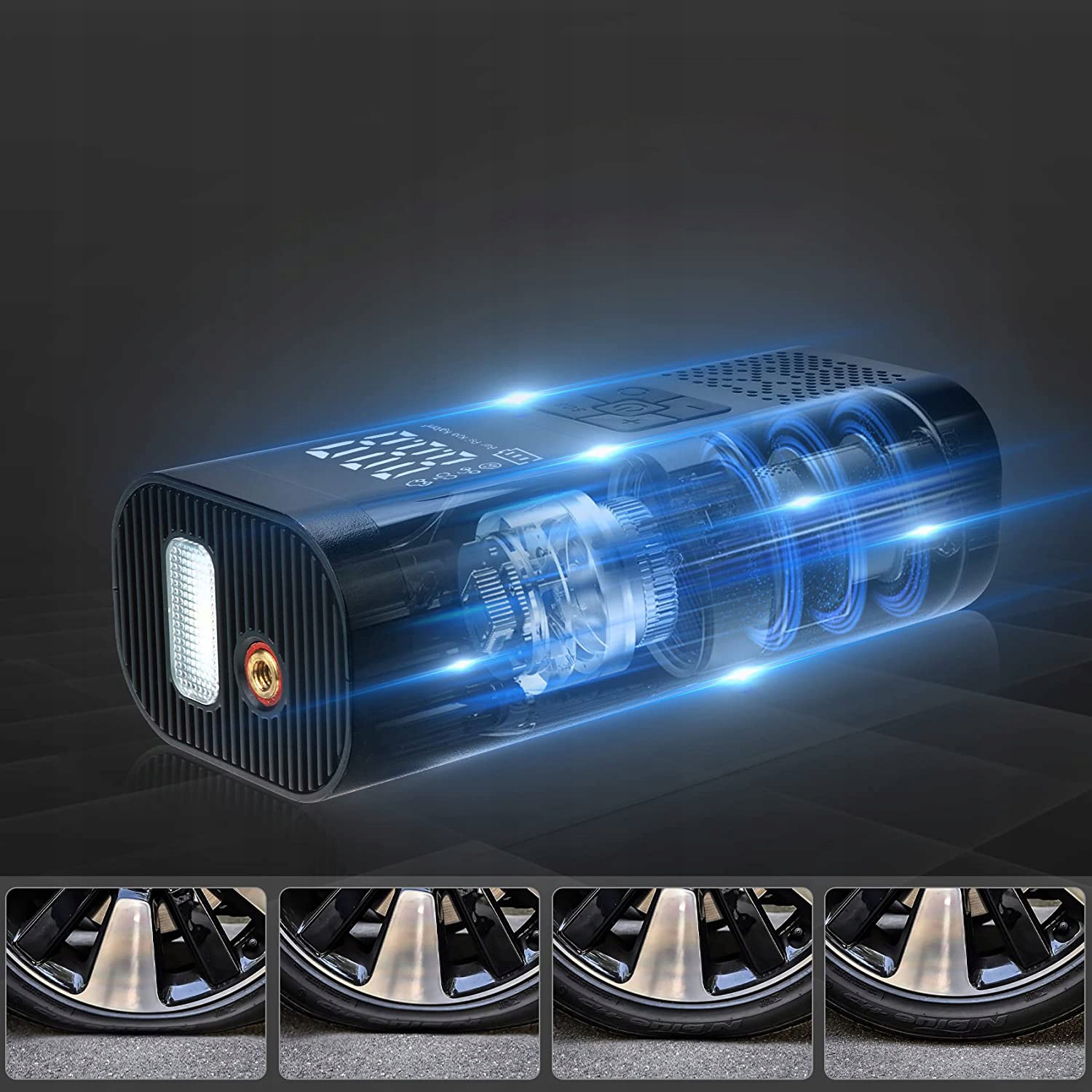 BEZPRZEWODOWA POMPKA SAMOCHODOWA ROWEROWA 6000 MAH Rodzaj inna