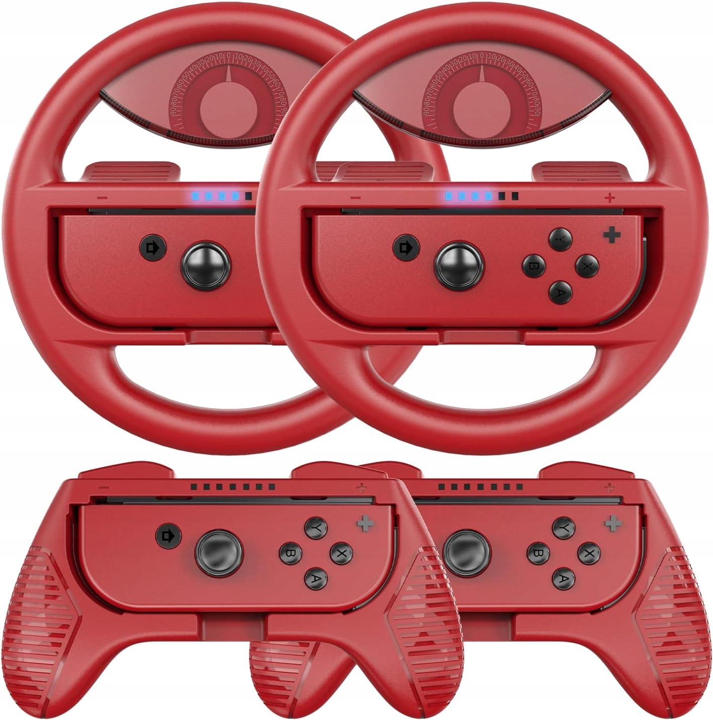 KIEROWNICA NINTENDO SWITCH OLED RACING CZERWONY ZESTAW MARIO KART 4 COODIO