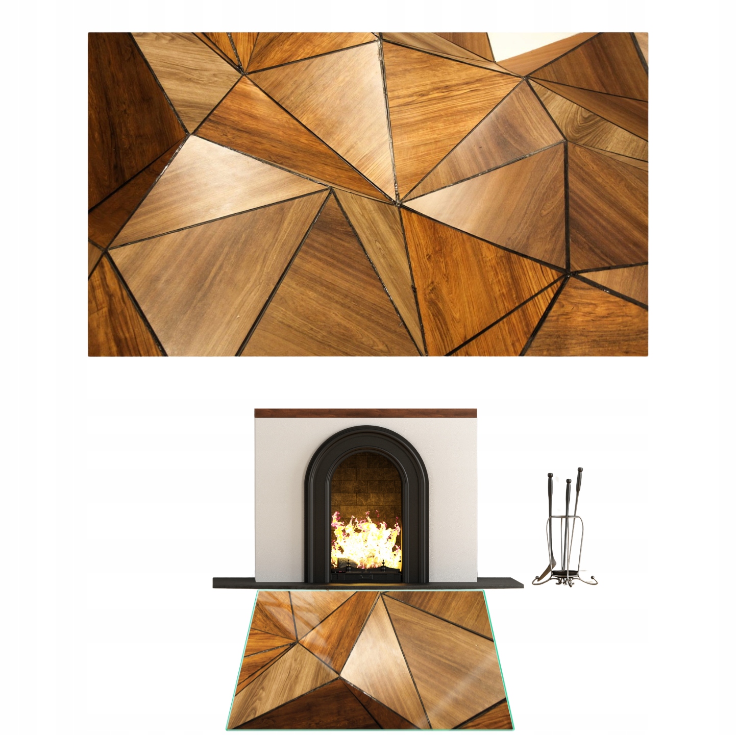 Sklo Pod Krb Tvrzené Sklo Podložka Rozměr 90x52cm Grafika Mozaika