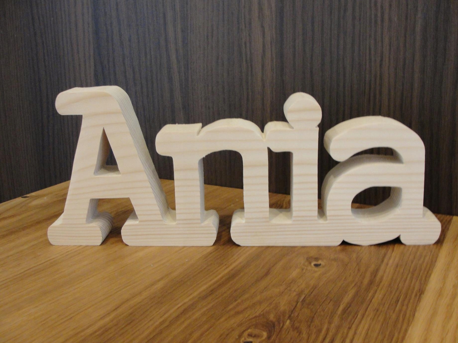 Drewniany napis stojący imię, napis 3d Kod producenta napis drewnianr